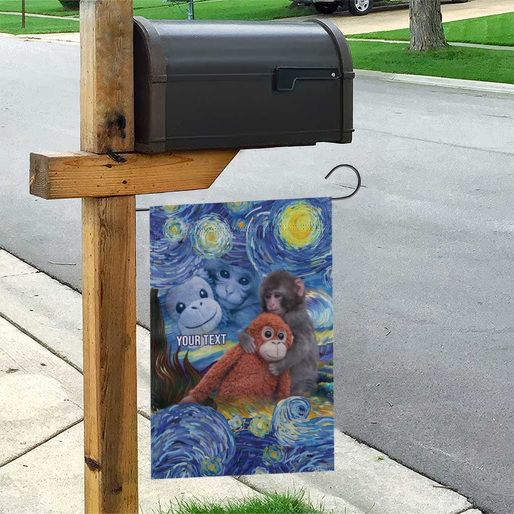 Baby Monkey Punch Personalized Garden Flag Starry Night Inspired