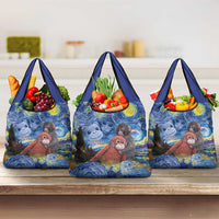 Baby Monkey Punch Personalized Grocery Bag Starry Night Inspired