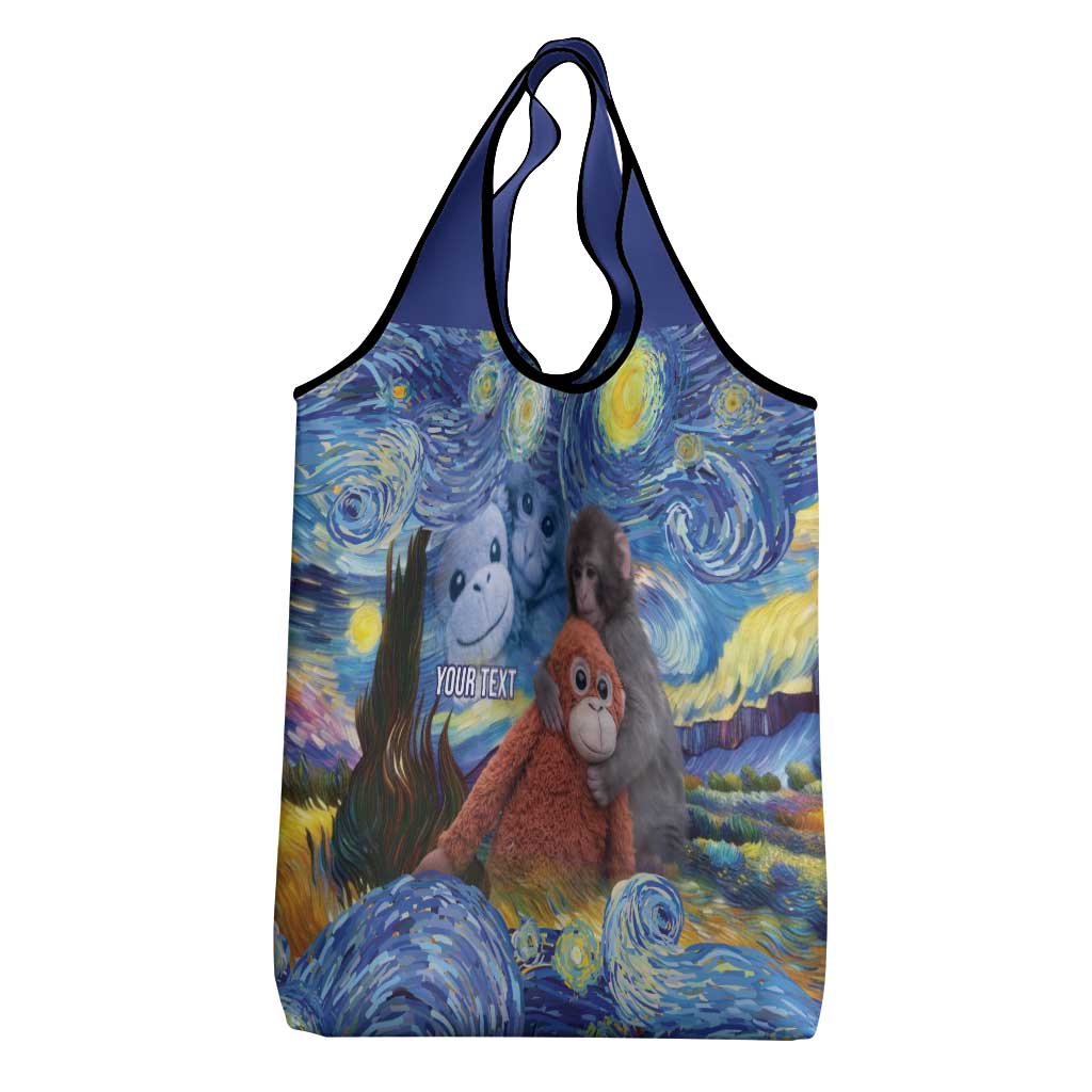 Baby Monkey Punch Personalized Grocery Bag Starry Night Inspired