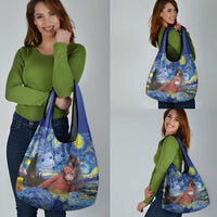 Baby Monkey Punch Personalized Grocery Bag Starry Night Inspired
