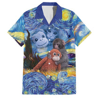 Baby Monkey Punch Personalized Hawaiian Shirt Starry Night Inspired