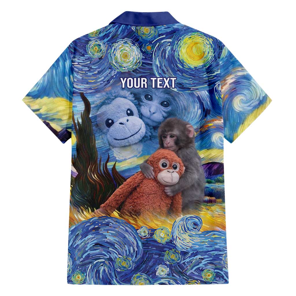 Baby Monkey Punch Personalized Hawaiian Shirt Starry Night Inspired