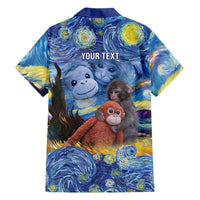 Baby Monkey Punch Personalized Hawaiian Shirt Starry Night Inspired