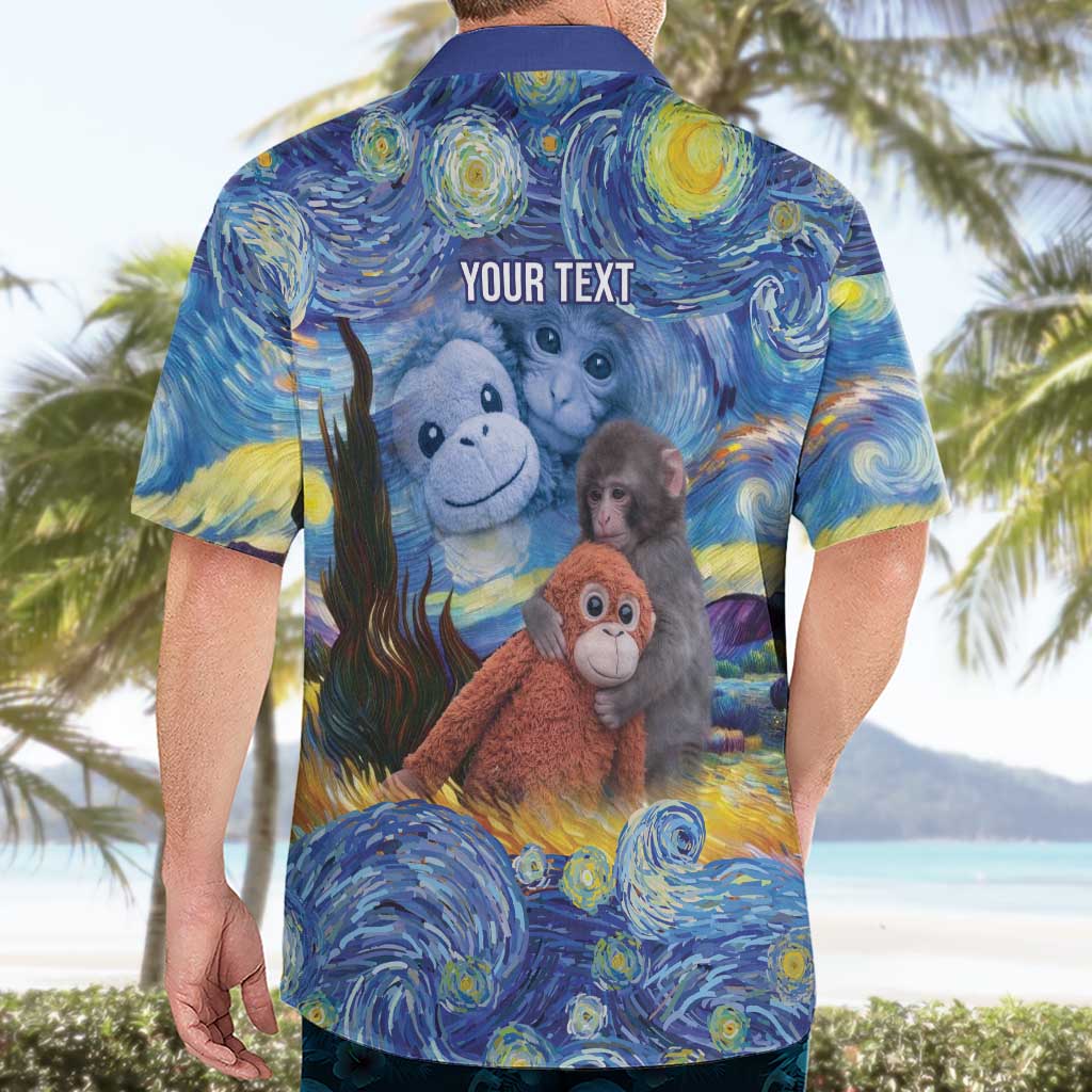Baby Monkey Punch Personalized Hawaiian Shirt Starry Night Inspired