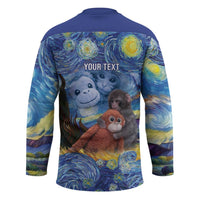 Baby Monkey Punch Personalized Hockey Jersey Starry Night Inspired