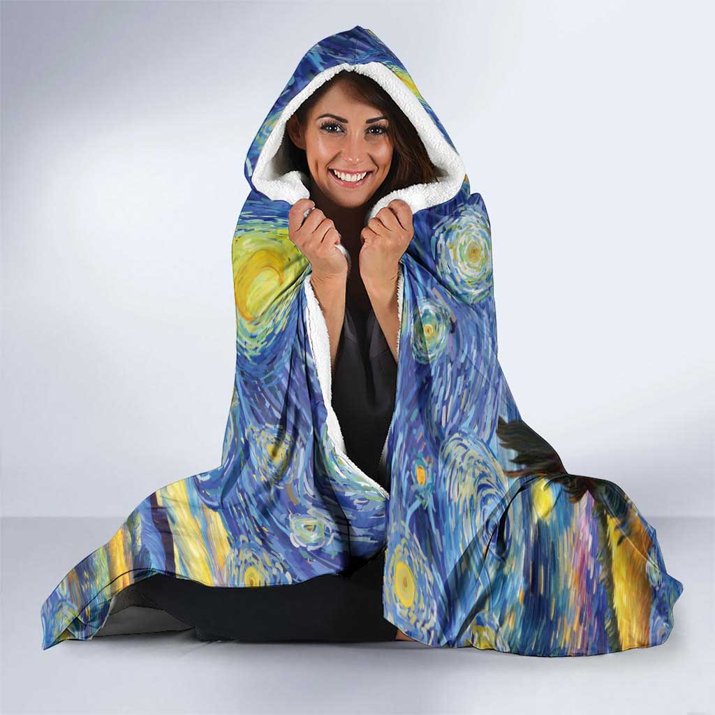 Baby Monkey Punch Personalized Hooded Blanket Starry Night Inspired