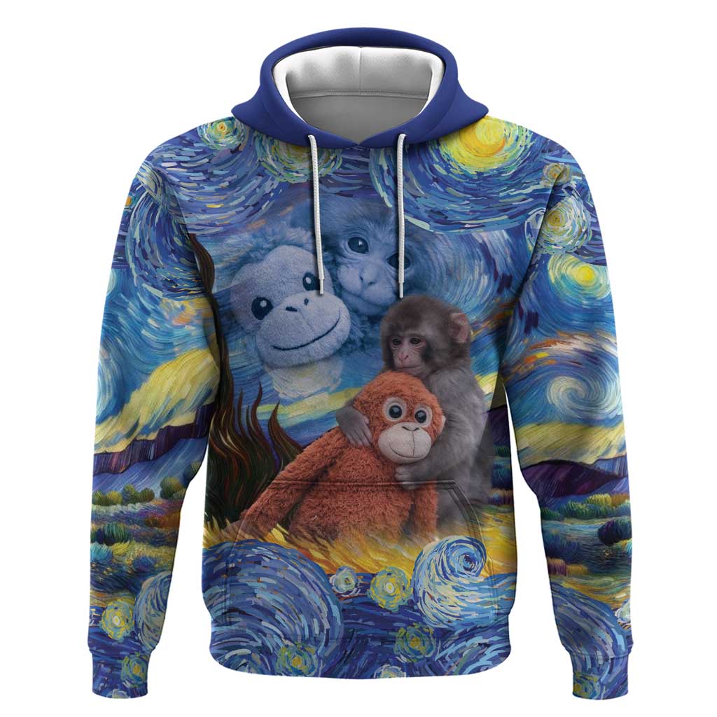 Baby Monkey Punch Personalized Hoodie Starry Night Inspired