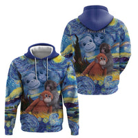 Baby Monkey Punch Personalized Hoodie Starry Night Inspired