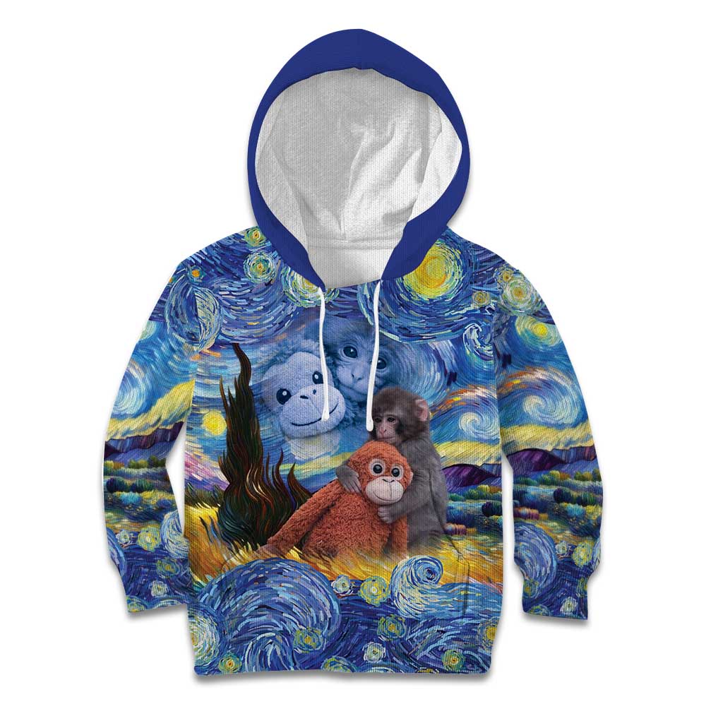Baby Monkey Punch Personalized Kid Hoodie Starry Night Inspired