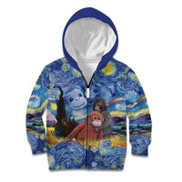 Baby Monkey Punch Personalized Kid Hoodie Starry Night Inspired