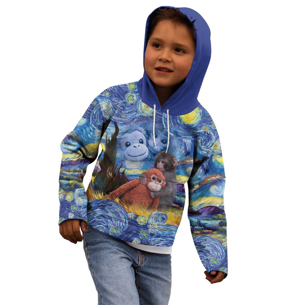 Baby Monkey Punch Personalized Kid Hoodie Starry Night Inspired