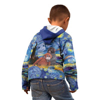 Baby Monkey Punch Personalized Kid Hoodie Starry Night Inspired