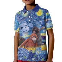 Baby Monkey Punch Personalized Kid Polo Shirt Starry Night Inspired