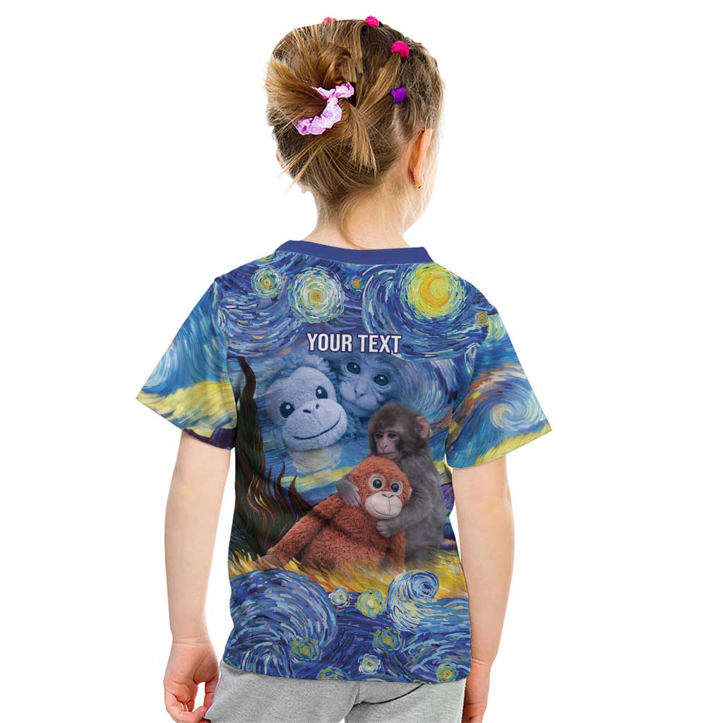 Baby Monkey Punch Personalized Kid T Shirt Starry Night Inspired