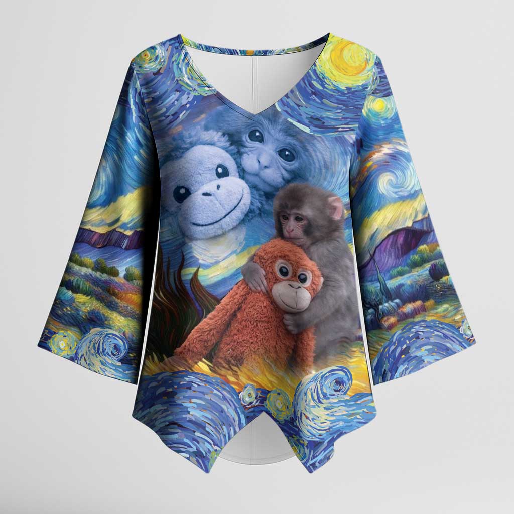 Baby Monkey Punch Personalized Kimono Sleeve Blouse Starry Night Inspired