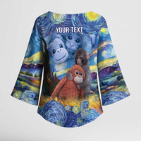 Baby Monkey Punch Personalized Kimono Sleeve Blouse Starry Night Inspired