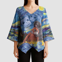 Baby Monkey Punch Personalized Kimono Sleeve Blouse Starry Night Inspired