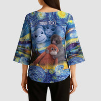 Baby Monkey Punch Personalized Kimono Sleeve Blouse Starry Night Inspired