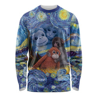 Baby Monkey Punch Personalized Long Sleeve Shirt Starry Night Inspired