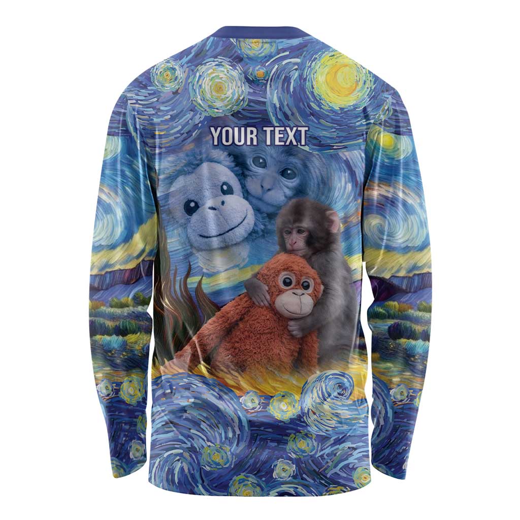 Baby Monkey Punch Personalized Long Sleeve Shirt Starry Night Inspired