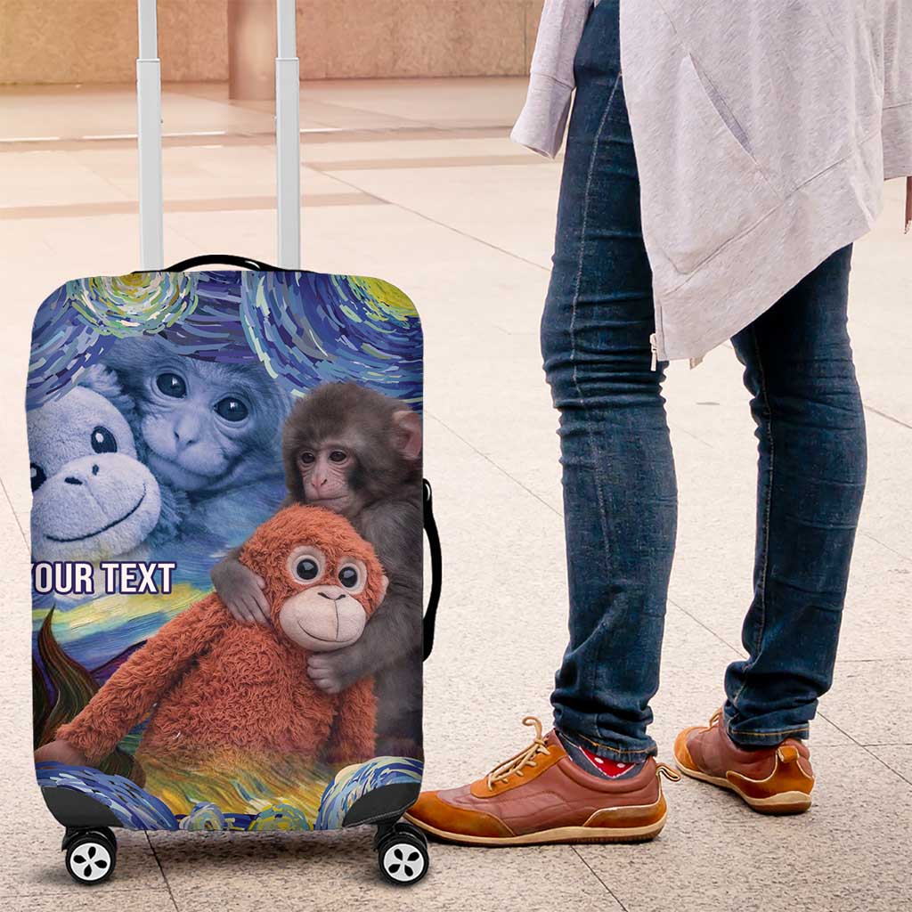 Baby Monkey Punch Personalized Luggage Cover Starry Night Inspired