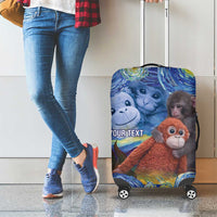 Baby Monkey Punch Personalized Luggage Cover Starry Night Inspired