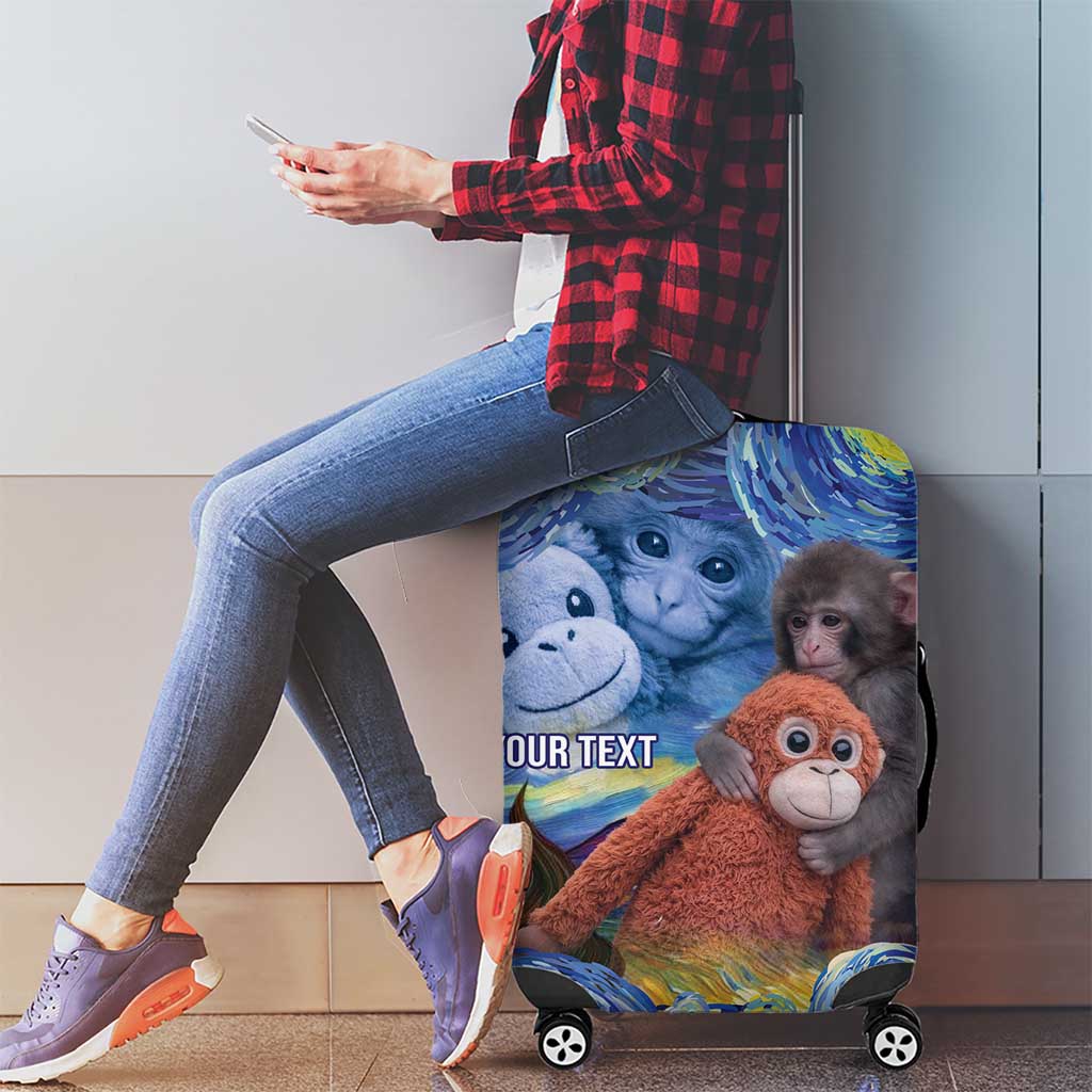 Baby Monkey Punch Personalized Luggage Cover Starry Night Inspired