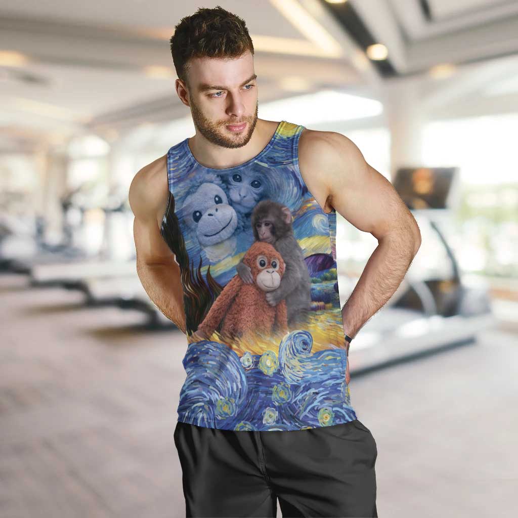 Baby Monkey Punch Personalized Men Tank Top Starry Night Inspired