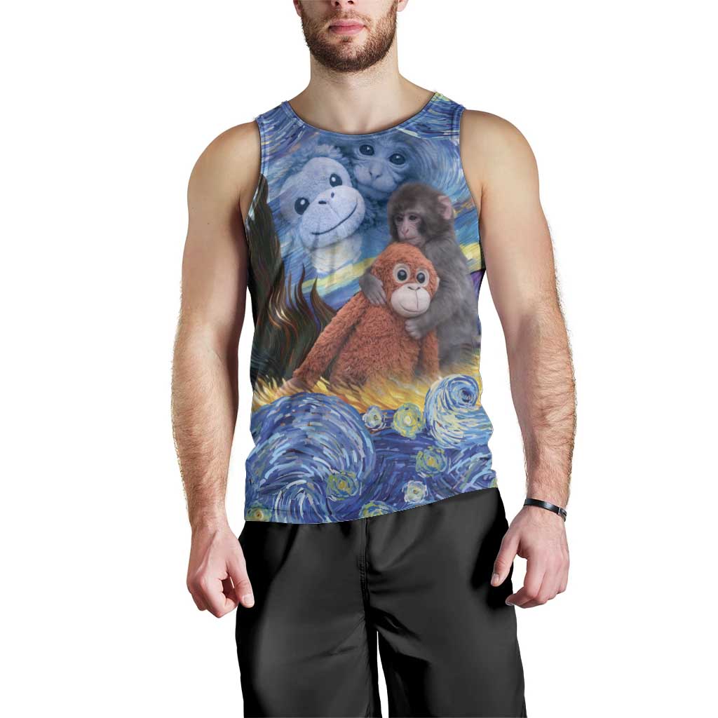 Baby Monkey Punch Personalized Men Tank Top Starry Night Inspired