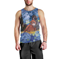 Baby Monkey Punch Personalized Men Tank Top Starry Night Inspired