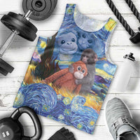 Baby Monkey Punch Personalized Men Tank Top Starry Night Inspired