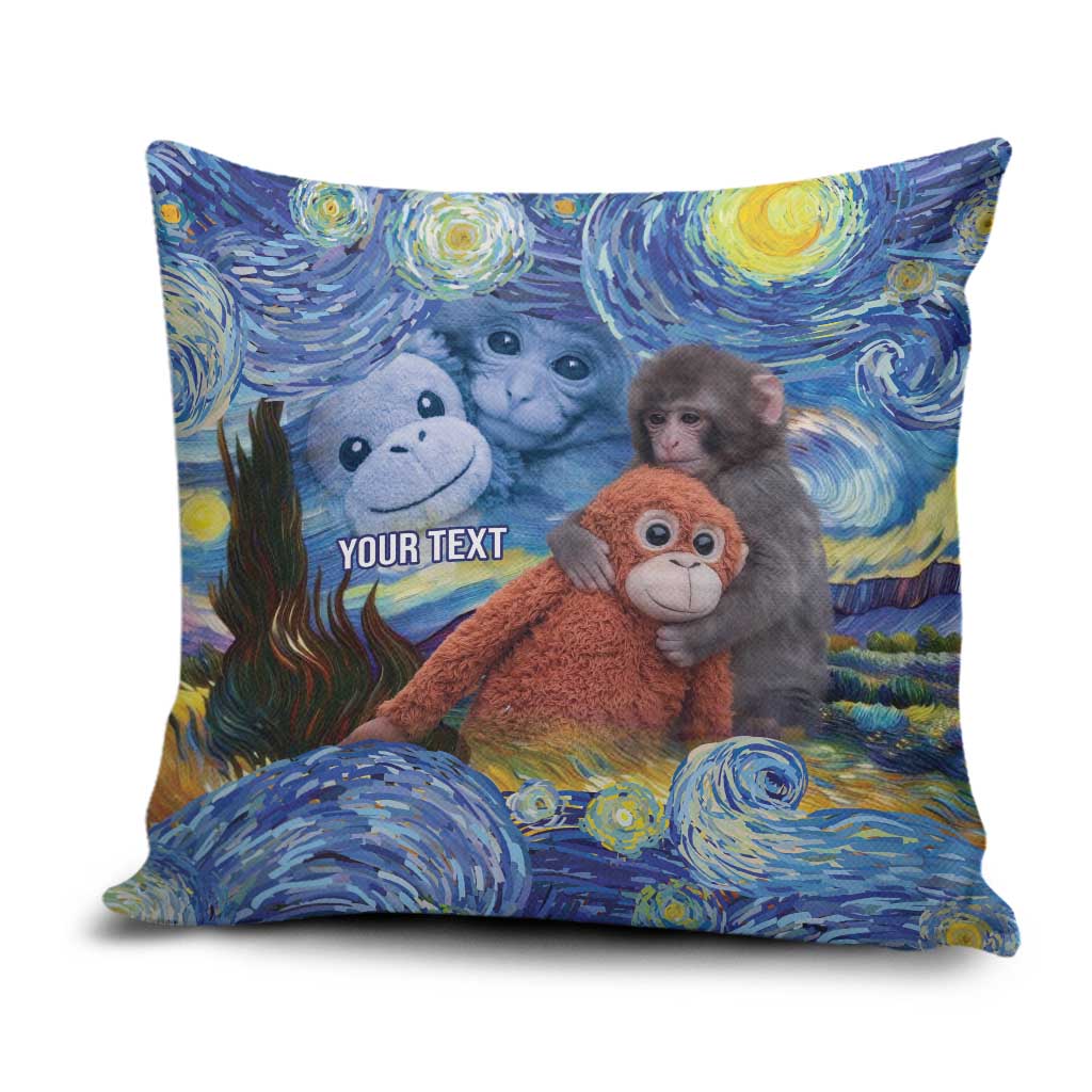 Baby Monkey Punch Personalized Pillow Cover Starry Night Inspired