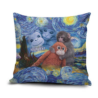Baby Monkey Punch Personalized Pillow Cover Starry Night Inspired