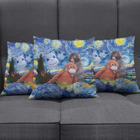 Baby Monkey Punch Personalized Pillow Cover Starry Night Inspired