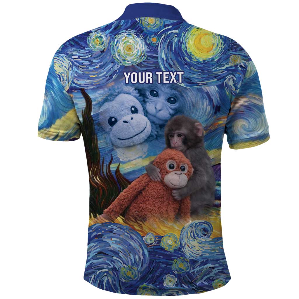 Baby Monkey Punch Personalized Polo Shirt Starry Night Inspired