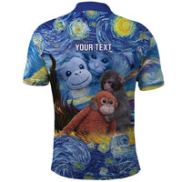 Baby Monkey Punch Personalized Polo Shirt Starry Night Inspired