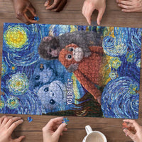 Baby Monkey Punch Personalized Puzzle Starry Night Inspired