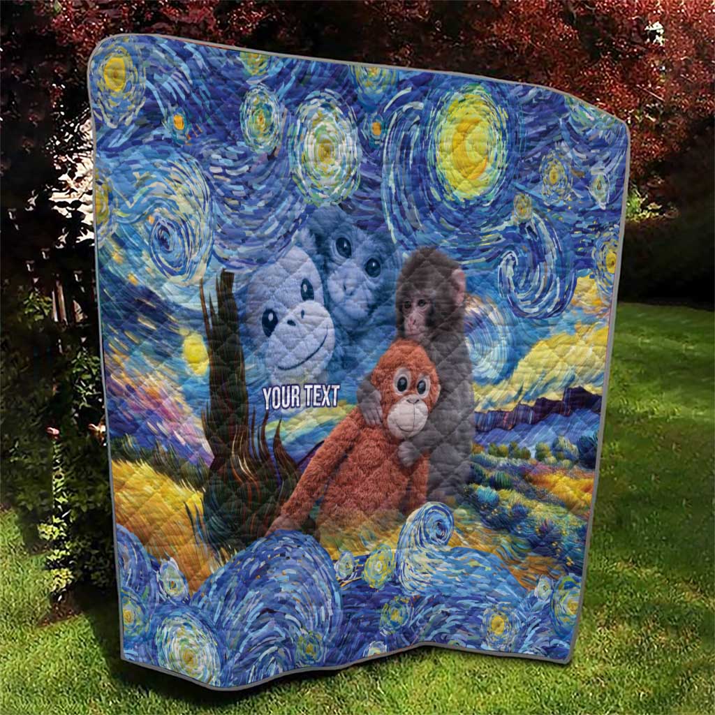 Baby Monkey Punch Personalized Quilt Starry Night Inspired