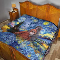 Baby Monkey Punch Personalized Quilt Starry Night Inspired