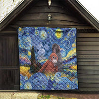 Baby Monkey Punch Personalized Quilt Starry Night Inspired