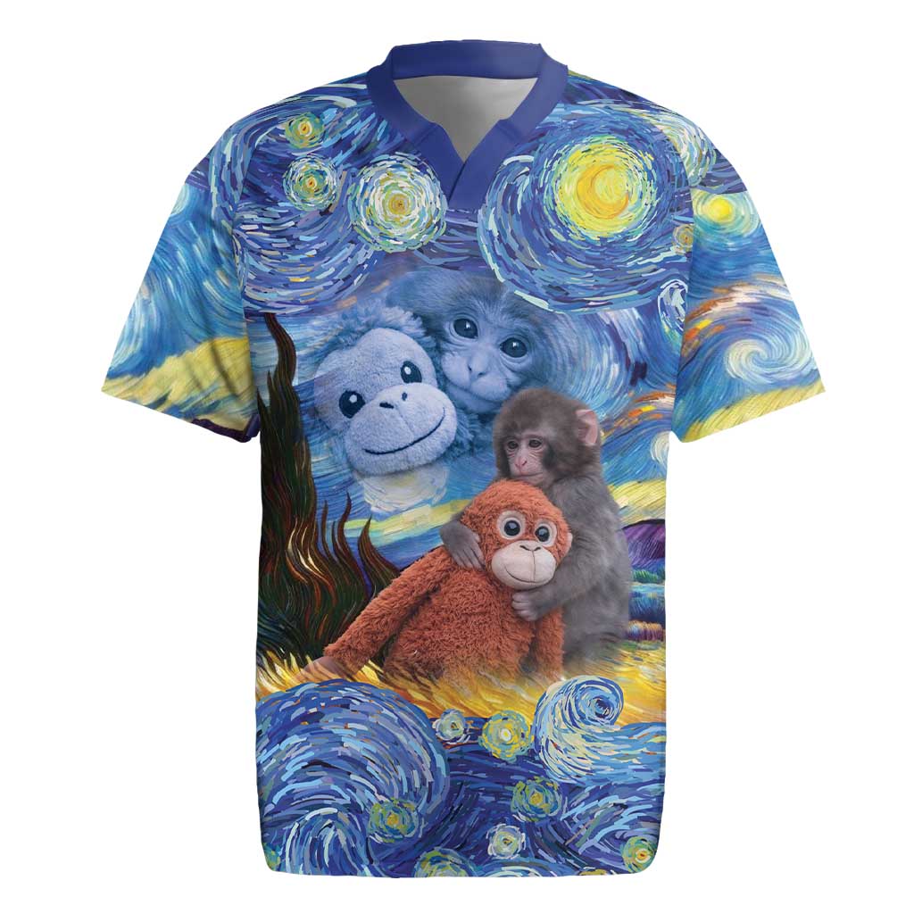 Baby Monkey Punch Personalized Rugby Jersey Starry Night Inspired