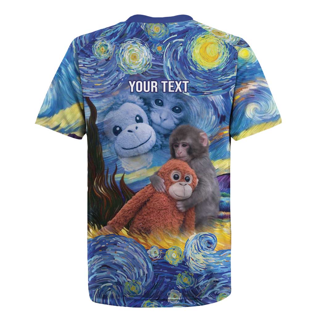 Baby Monkey Punch Personalized Rugby Jersey Starry Night Inspired