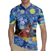 Baby Monkey Punch Personalized Rugby Jersey Starry Night Inspired