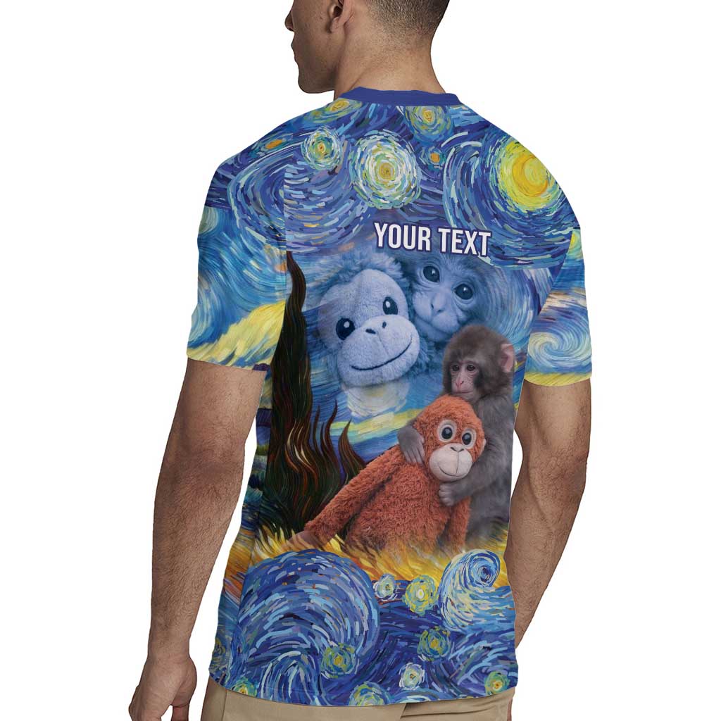 Baby Monkey Punch Personalized Rugby Jersey Starry Night Inspired