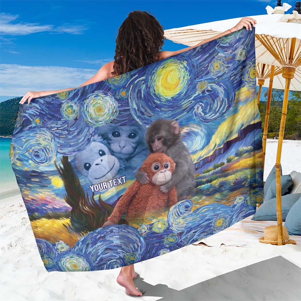 Baby Monkey Punch Personalized Sarong Starry Night Inspired