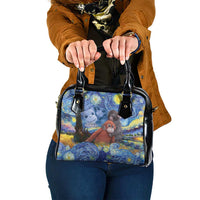 Baby Monkey Punch Personalized Shoulder Handbag Starry Night Inspired