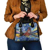 Baby Monkey Punch Personalized Shoulder Handbag Starry Night Inspired