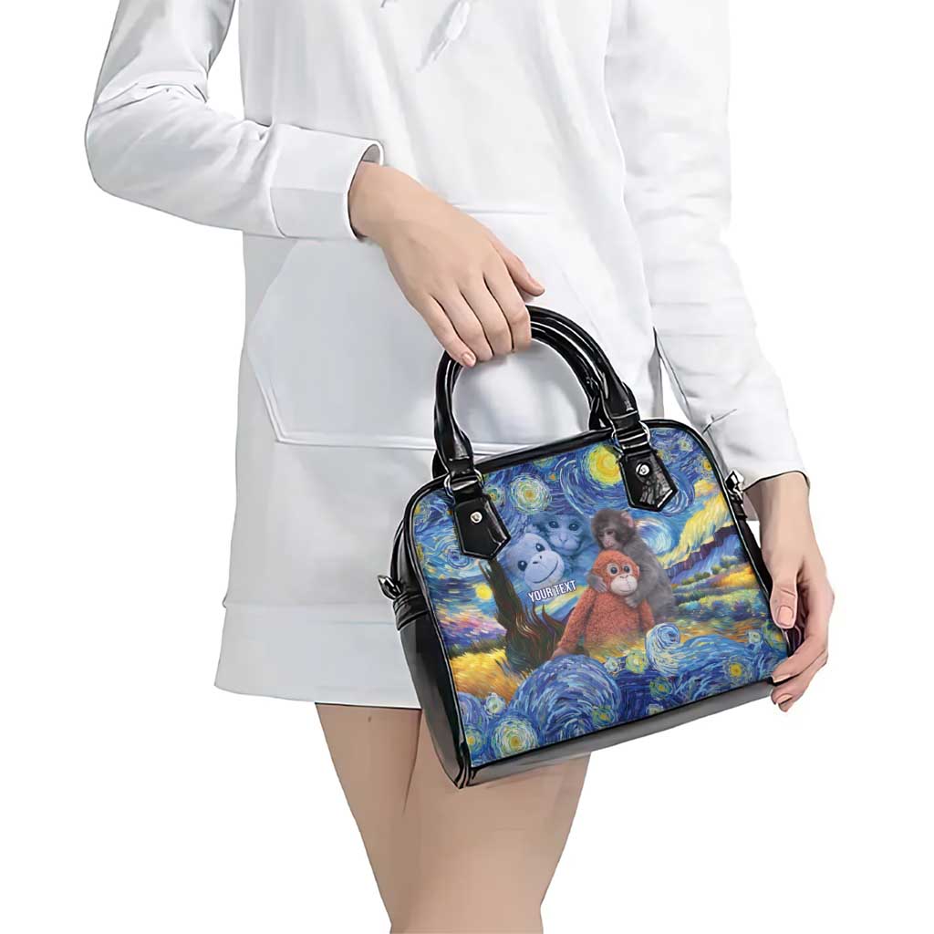 Baby Monkey Punch Personalized Shoulder Handbag Starry Night Inspired