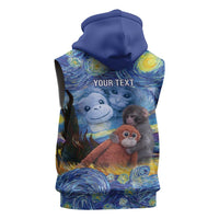 Baby Monkey Punch Personalized Sleeveless Hoodie Starry Night Inspired
