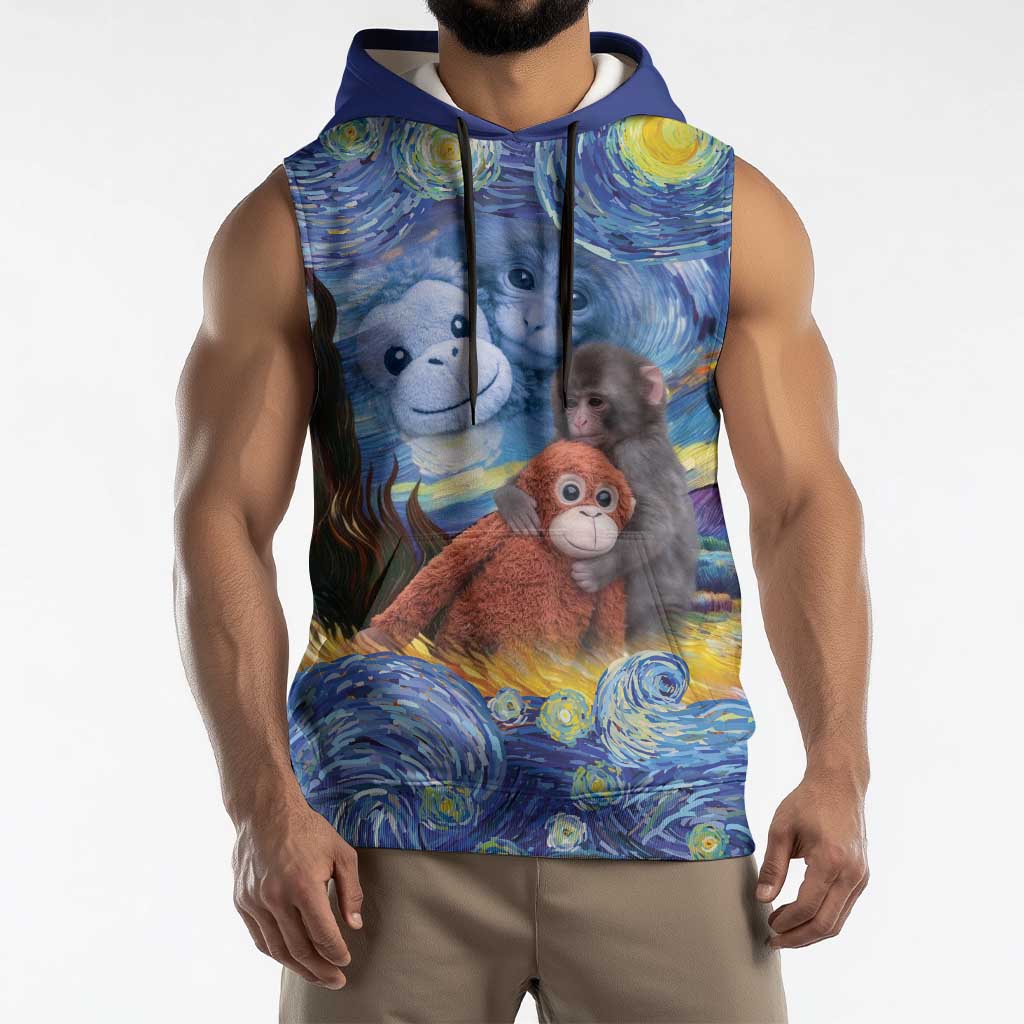 Baby Monkey Punch Personalized Sleeveless Hoodie Starry Night Inspired